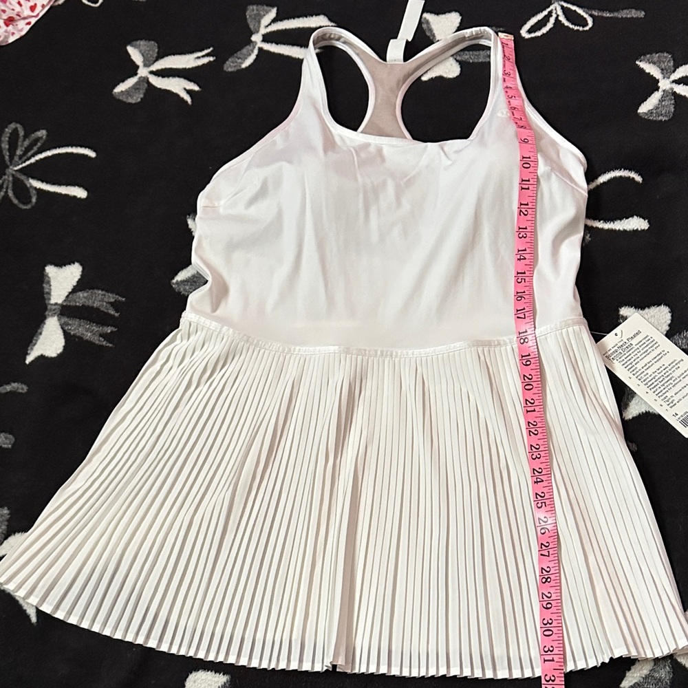 White Pleated Tennis Dress - Picture 6 of 10